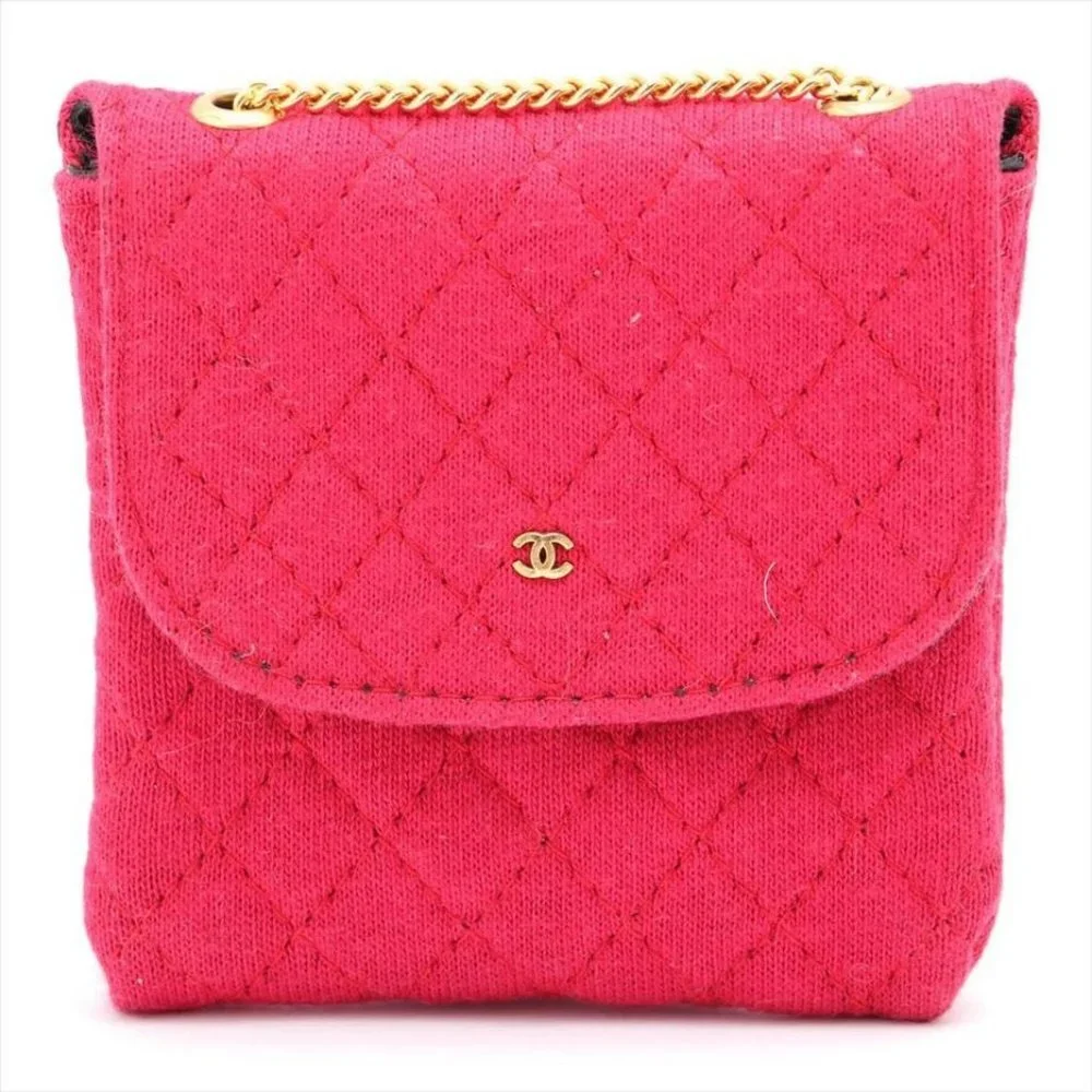 Chanel Quilted Red Nano Flap Mini Micro Chain Bag